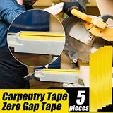 Zero Gap Woodworking Tape for More Accurate Cuts On Miter Saw Table Saw PVC Self Adhesive Strips for Positioning Wood Cutting, 2 x 14 Inch, Yellow Fabbay