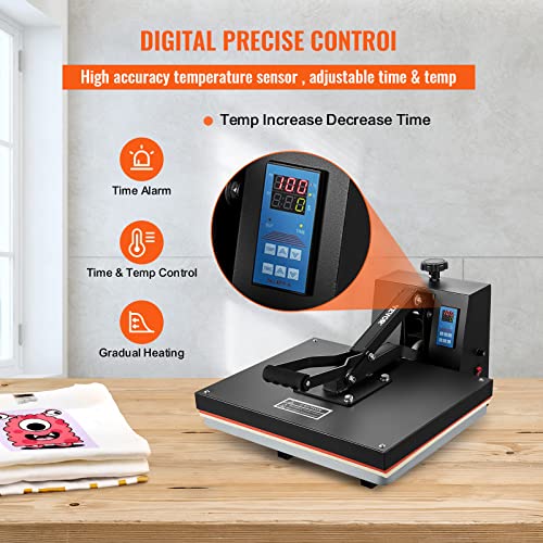 VEVOR Heat Press 16x20, 1700W Power Heat Press Machine, Fast Heating, High Pressure Heat Press Machine for T-Shirt, Digital Industrial Sublimation VEVOR