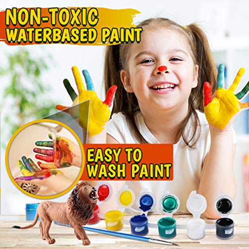 FUNZBO Kids Painting Set - Christmas Gifts for Kids, Arts and Crafts, Art Set with Art Supplies, Painting Tools, and Animal Toys, Toys for Girls, FUNZBO