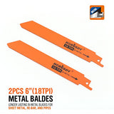 HORUSDY 10-Piece Reciprocating Saw Blades Set, Metal & Woodcutting Saw Blades, Sawzall Blades HORUSDY