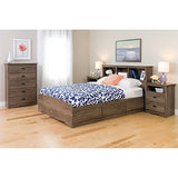 Atlin Designs Transitional Wood Double or Queen Headboard in Gray Atlin Designs