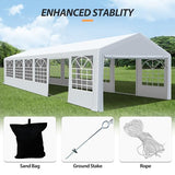 Raysfung 20' x 40' Heavy Duty Party Tent, Outdoor Large Wedding Tent with Removable Sidewalls Event Canopy Shelter for Birthday Party, Outdoor Event Raysfung