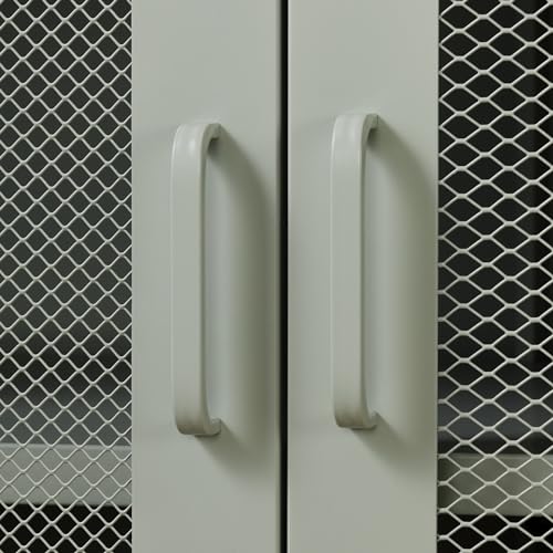 South Shore Eddison Metal Mesh 2-Door Storage Cabinet, Sage Green South Shore