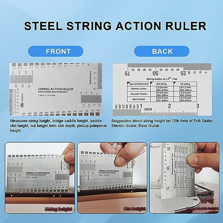 72 PCS Guitar Tool Kit for Set Up, Intonation Adjustment and Repair, Guitar Maintenance Kit for Guitar Bass Banjo and Ukulele, Guitar Gift for Guitar Giwaelro