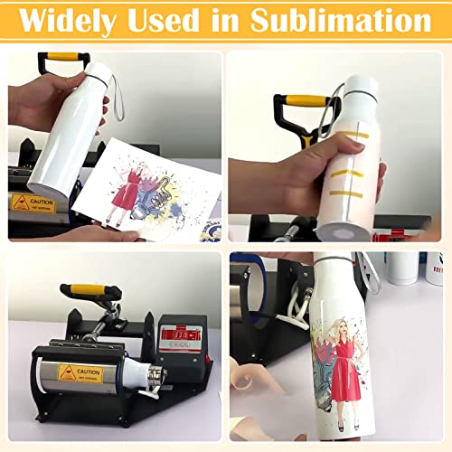 2 Packs Heat Resistant Tape for Heat Press Sublimation, High Temperature Heat Transfer Tape No Residue Thermal Transfer Tape for Dye Sublimation, Billbotk