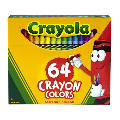 Crayola Crayons, Regular Size, 64 Count with Sharpener Crayola