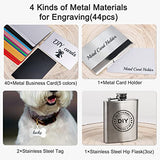 Csyidio 220 PCS Engraving Material Box, DIY Materials Apply to All Laser Engravers with Instructions, Laser Engraving Supplies Including Acrylic Csyidio