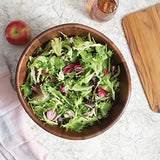 Lipper International Acacia Wave Serving Bowl for Fruits or Salads, Large, 12" Diameter x 7" Height, Single Bowl Lipper International