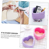 EXCEART 12 PCS Love Wood Chips Wood Crochet Basket Base DIY Wood Knitting Base Wooden Crochet Hooks Wood Purse Crocheting Supplies Bag Bottom Crochet EXCEART