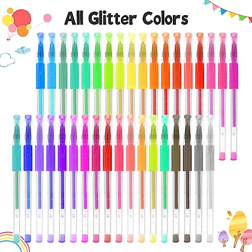 GOTIDEAL 36pcs Glitter Gel Pens Set for Adult Coloring Books, Colored –  WoodArtSupply