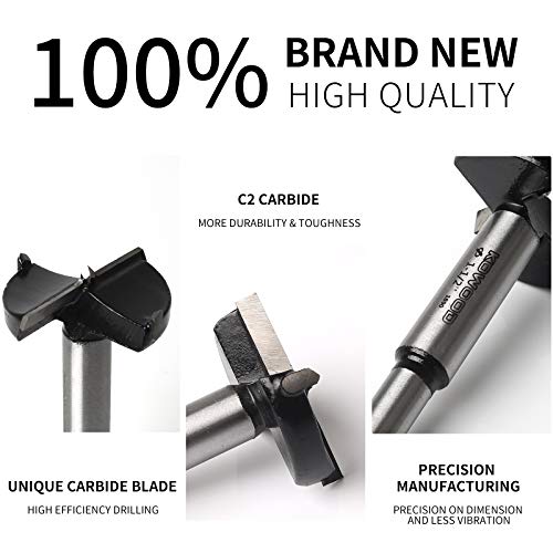 Forstner Bit Set, Wood Drilling, w/Carbide Tipped 14 Piece Set by KOWOOD KOWOOD