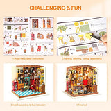 RoWood DIY Miniature Dollhouse Kit, 1:24 Scale Tiny House Building Kits - Sam's Study Rowood