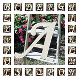 8" Wooden Monotype Font Craft Letter A Unfinished, Blank Fancy Script Monogram Cutout on 1-4" MDF Build-A-Cross