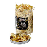 U.S. Art Supply Metallic Foil Schabin Gilding Gold Leaf Flakes - Imitation Gold in 10 Gram Bottle (Pack of 3) - Gild Picture Frames, Paintings, U.S. Art Supply