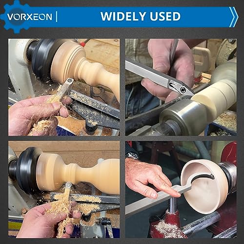 VORXEON Carbide Wood Turning Tools for Lathe with 2Pcs 11 Inch Removable Aluminium Handles