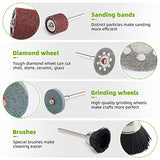 Huepar Tools Rotary Tool Accessories Kit, 510Pcs Accessories Kit,1/8 inch(3.2mm) Diameter Shanks, Universal Accessories for Easy Cutting, Sanding, Huepar Tools