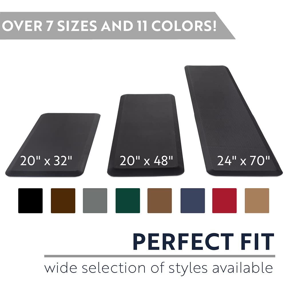 KANGAROO Thick Ergonomic Anti Fatigue Cushioned Kitchen Floor Mats, Standing Office Desk Mat, Waterproof Scratch Resistant Topside, Supportive All KANGAROO