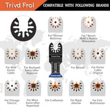Trivd Frol 20PCS Japanese Tooth Oscillating Saw Blades, Curved Edge Oscillating Multitool Blades Clean Cut for Wood, Plastic, Oscillating Tool Blades Trivd Frol