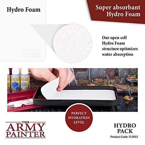 The Army Painter Hydro Pack Palette Paper for Acrylic Paint. 50 Wet Pallet Paper and 2 Wet Palette Sponges to Stay Wet Palette for Acrylic Painting The Army Painter