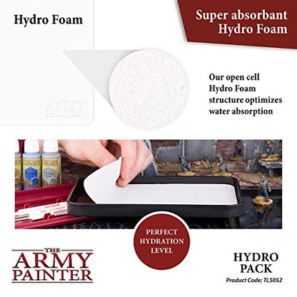 The Army Painter Hydro Pack Palette Paper for Acrylic Paint. 50 Wet Pallet Paper and 2 Wet Palette Sponges to Stay Wet Palette for Acrylic Painting - WoodArtSupply