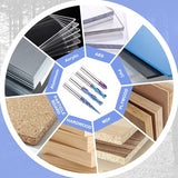 HQMaster CNC Router Bits 4pcs 1/4 Inch Shank Carving Bit Set for Wood Detail Profile V Groove Engraving Solid Carbide CNC Router Bit Collection HQMaster