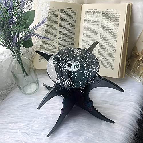 FUNSHOWCASE Witchy Altar Table Stool Epoxy Resin Casting Silicone Mold Pack of 2 Cresent Moon Crystal Snake FUNSHOWCASE
