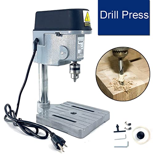 EWANYO 3-Speed Benchtop Drill Press, Electric Bench Wood Drilling Machine for DIY Creation, Small and Precise Work Like Jewelry Making Woodworking - WoodArtSupply