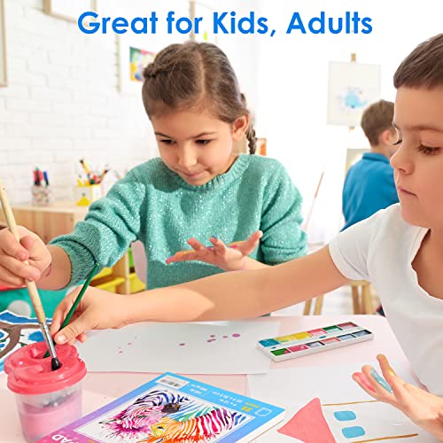 Dyvicl Watercolor Paper Pad 5.5"x8.5", 25 Sheets (140 lb/300gsm), Cold Press, Glue Watercolor Sketchbook for Painting, Drawing, Mixed Media, Acrylic, Dyvicl