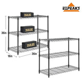 EZPEAKS 6-Shelf Shelving Unit, Changeable into 2 of 3-Shelf Units, Adjustable Heavy Duty Steel Wire Shelves, 350 lbs Loading Capacity Per Shelf EZPEAKS