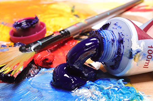 Mont Marte Oil Paint Premium, 3.4 US fl.oz (100ml) Tube, Gold, Heavy Body Paint, Artist Quality, Good Coverage, Excellent Tinting Strength, Ideal for MONT MARTE