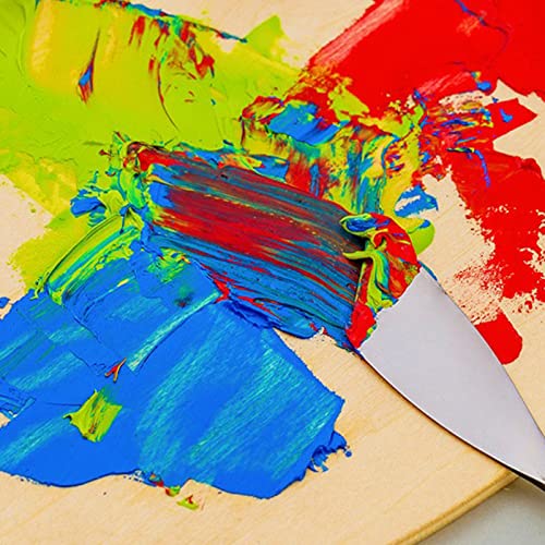 12 PCS Paint Brushes Sets,Background Blender Paint Brushes Painting Knife,Fan Blender Artist Brush,2in and 1in Landscape Brush for Oil Paint Supplies WOUFENG