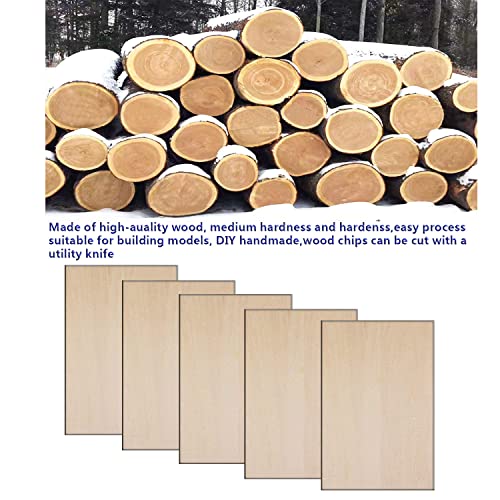 Unfinished Wood Pieces,25Pcs Basswood Sheets 1/16,Thin Plywood Wood Sheets for Crafts,Perfect for DIY Projects, Painting, Drawing, Laser, Wood Engraving, Wood Burning and CNC Cutting(150x100x1.5mm)