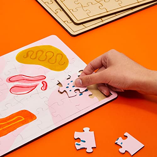 3 Pack Blank Jigsaw Puzzles Wooden Canvas to Draw On Bulk – Make Your Own 10 x 7 Inch for DIY Arts and Crafts, 35 Pieces Each - WoodArtSupply