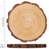 HOZEON 8 PCS 8-9 Inches Natural Wood Slices, Smooth Rustic Unfinished Wood Slices, Wood Slices for Crafts, Arts, Wedding Decoration, Christmas, HOZEON