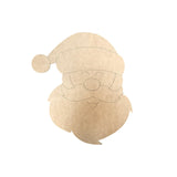 Santa Head, Unfinished Wooden Craft, Paint by Line Build-A-Cross