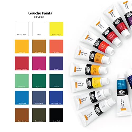 Royal & Langnickel Gouache Paint, 18-Piece - WoodArtSupply