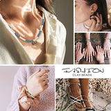 ADIIL 7200pcs Clay Beads Bracelet Making Kit, 20 Neutral Colors 6mm Polymer Heishi Beads for Jewelry Making, Friendship Bracelet Kit with Letter ADIIL