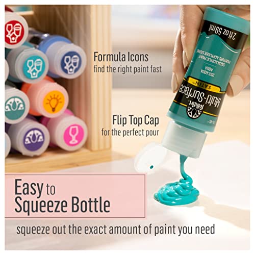 FolkArt Multi Surface Acrylic Paint, 2 oz, Blue Peacock 2 Fl Oz FolkArt