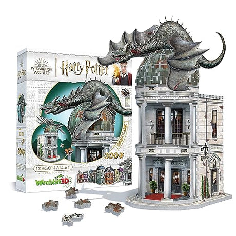 Wrebbit3D Harry Potter 3D Puzzle Model of Gringotts Bank | Diagon Alley Collection | A Mystical Journey of 300 Pieces for Witches, Wizards, and Wrebbit