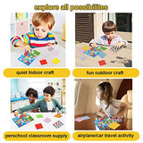 LZHZH Mosaic Sticker Art Sticky DIY Handmade Art Kits for Kids - Sunflower, Butterfly, Sailboat, Woodpecker, hot air Balloon, Airplane (6 Pack) LZHZH