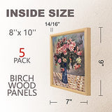 Unfinished Wood Boards Canvas for Painting, 5 Packs 3/4’’ Deep Cupohus 8’’ x 10’’ Wooden Cradled Panels for Pouring Art, Crfats, Paints and More Cupohus