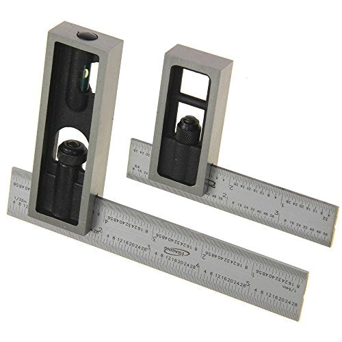 iGaging 4" & 6" Double Square Set 4R Steel Blade High Precision Woodworking - WoodArtSupply