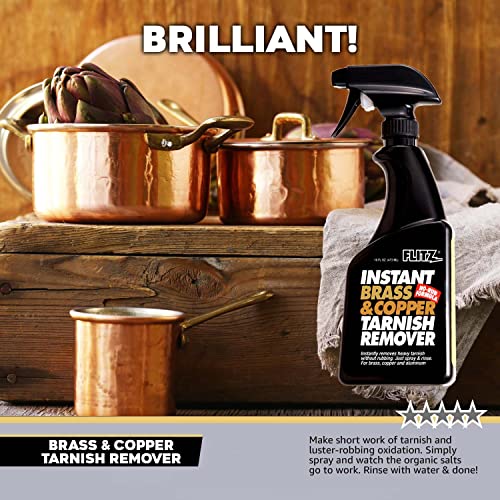 Flitz Brass and Copper Tarnish Remover, Powerful Organic Formula That Safely Removes Rust, Stains and Oxidation and Cleans Brick, Glass, Aluminum and