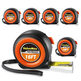 ValueMax Tape Measure 16FT, 6 Pack Tape Measure Retractable, Easy Read Measuring Tape, Auto-Lock Measurement Tape for Construction, Contractor, ValueMax