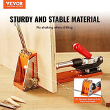 VEVOR 30 Pcs Pocket Hole Jig Kit, Adjustable & Easy to Use Pocket Hole Jig System with Step Drills, Wrenches, Drill Stop Rings, and Square Drive VEVOR