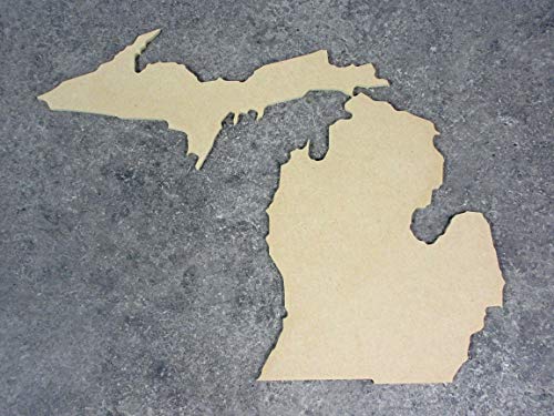 Michigan State Cutout - 1/4" MDF - 3 Pack - WoodArtSupply