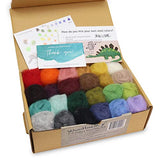 Woolbuddy Felting Wool, Needle Felting Wool, Eco Wool Kit, Felting Wool Pack, Clean, Carded Colored Roving Wool, for Needle Felting Kit Beginner, Wet Woolbuddy