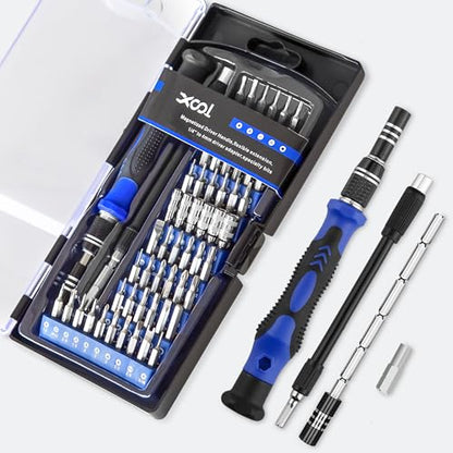 XOOL 62 in 1 Precision Screwdriver Kit, Electronics Repair Tool Kit, Magnetic Driver Kit with Flexible Shaft, Extension Rod for Mobile Phone,