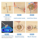 Personalised KAINSY Custom Branding Iron for Wood and Leather - Durable Metal Stamp for Crafting and Gifts KAINSY