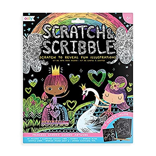 Ooly Scratch & Scribble Art Set (Princess Garden) Ooly